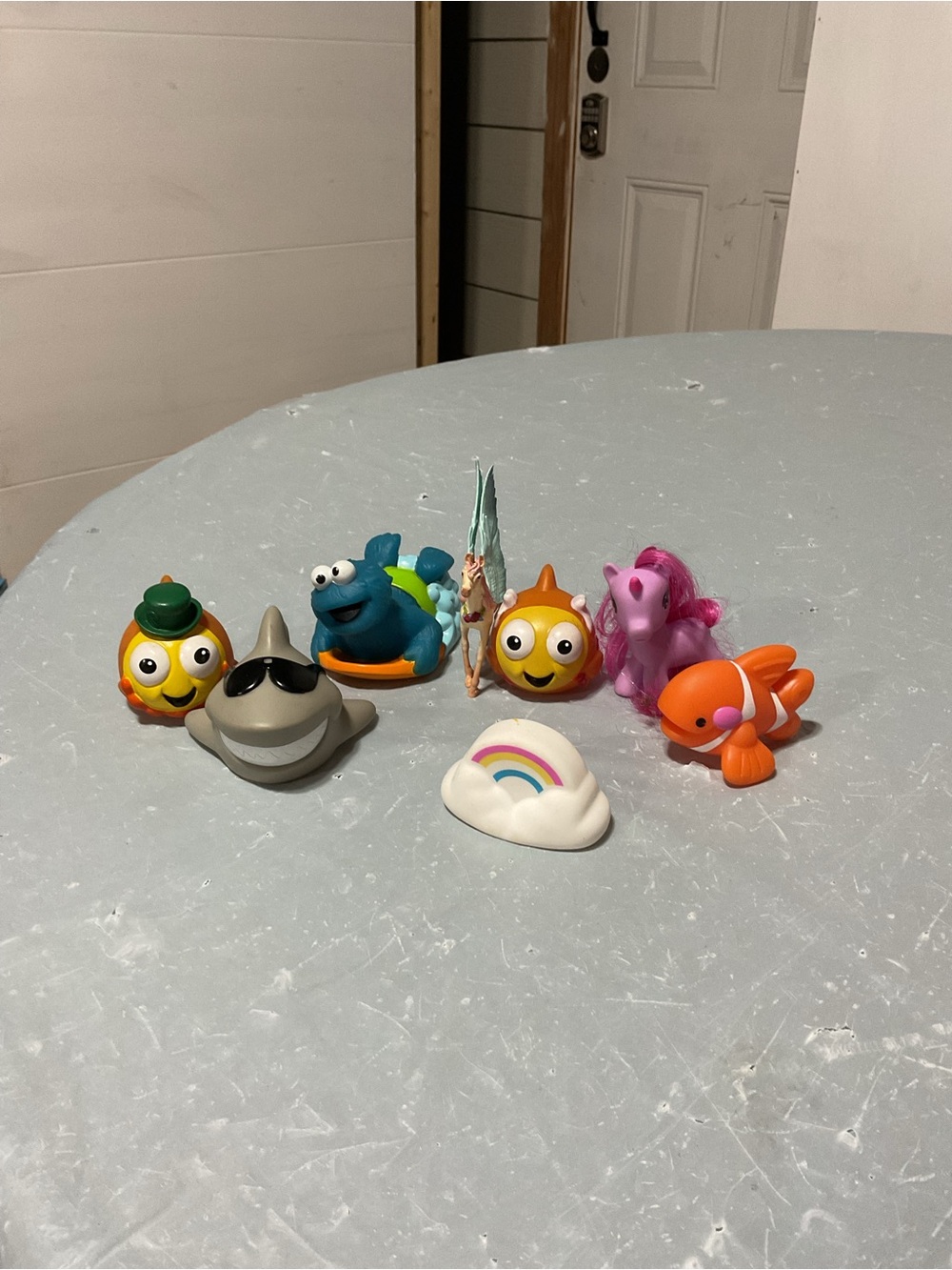 Colorful Bath Toy Set for Kids - Orange, Pink, Blue, Yellow, White, Gray, Brown